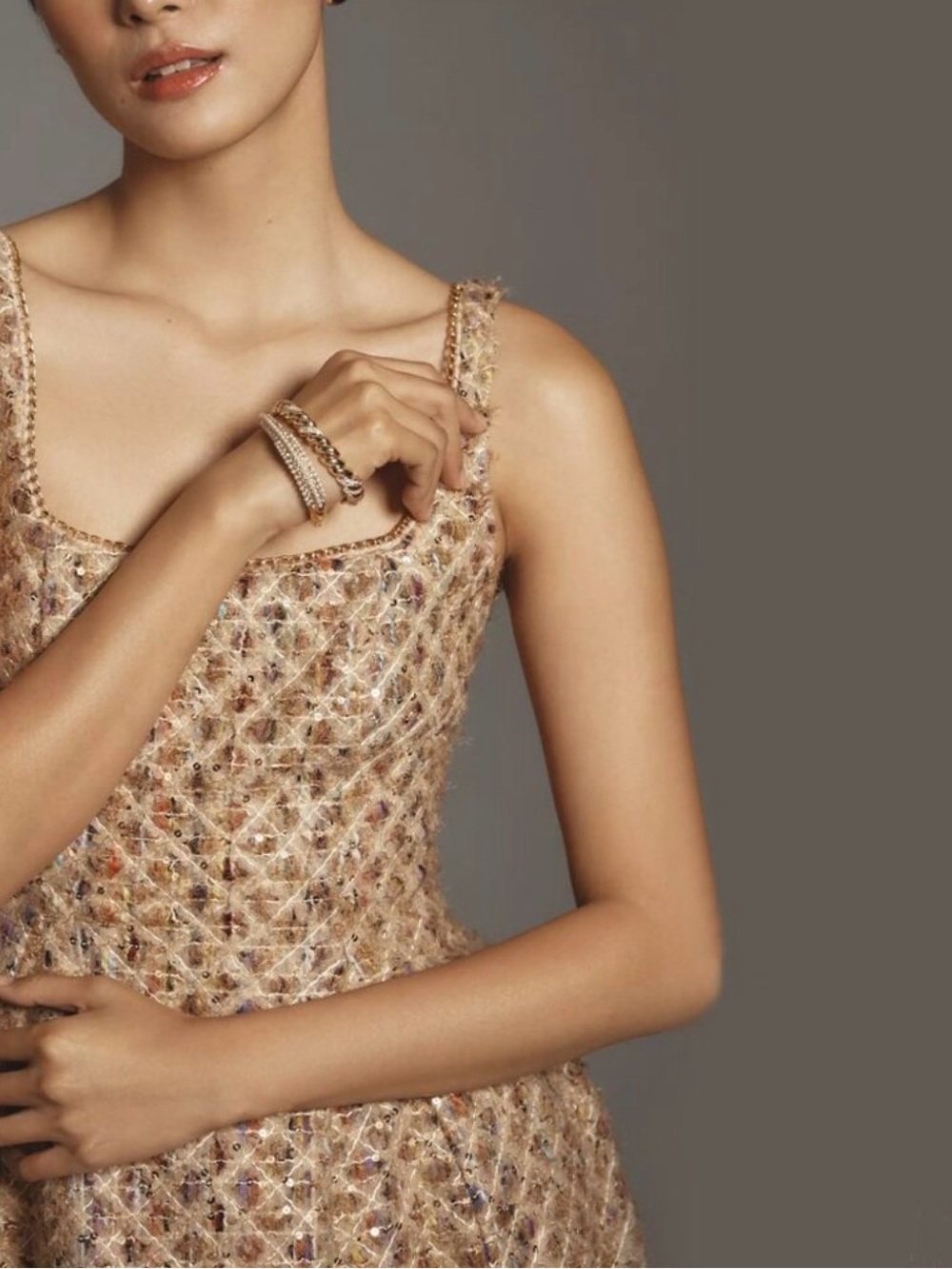 Anthropologie NWT Maeve Tweed Fit & Flare Mini Dress Special Occassion size 6 - Picture 2 of 16